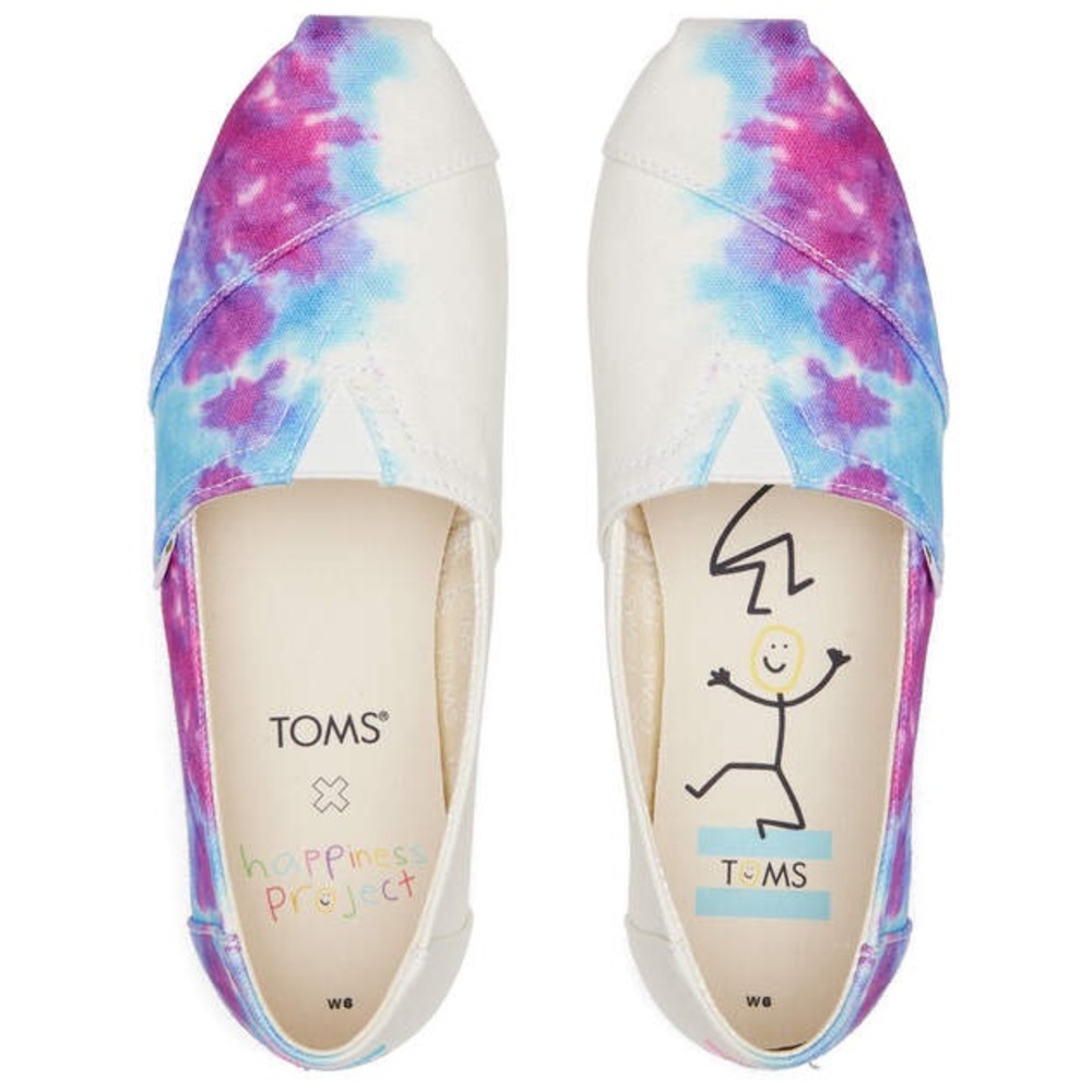 TOMS Women's Multi X Happiness Project Tie Dye Alpargatas Espadrille Slip-On